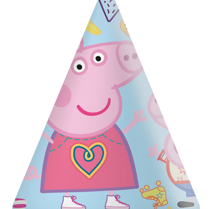 Cappelli per feste di Peppa Pig 6 pezzi