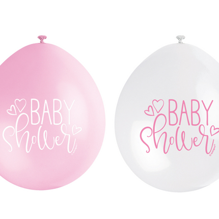 Palloncini nascita Baby Shower rosa 25cm 10pz