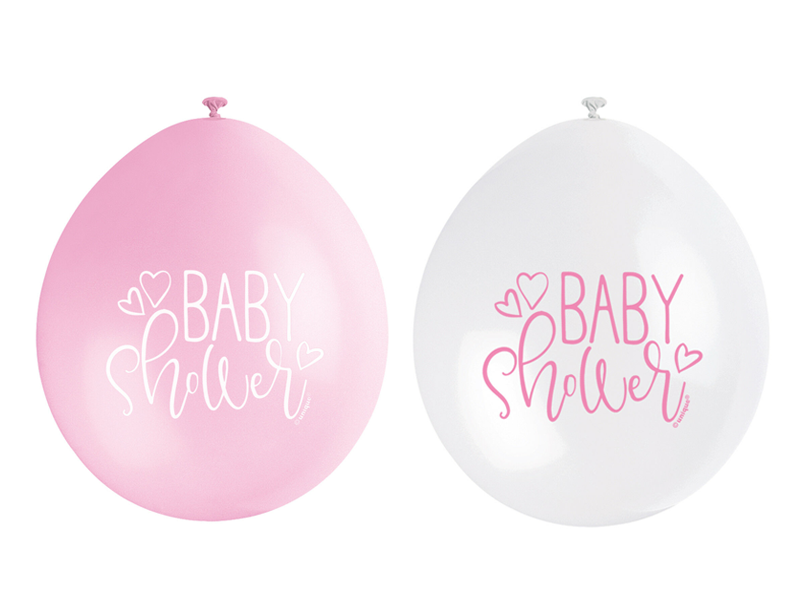 Palloncini nascita Baby Shower rosa 25cm 10pz