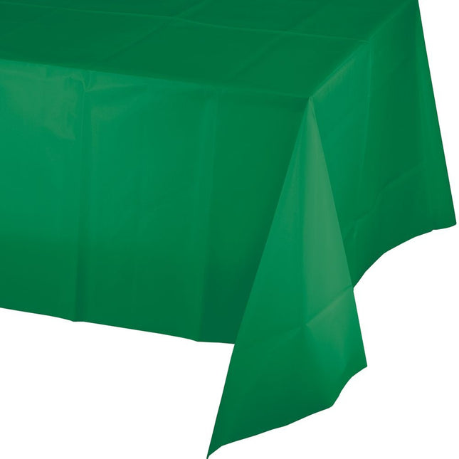 Tovaglia verde in plastica 2,74m