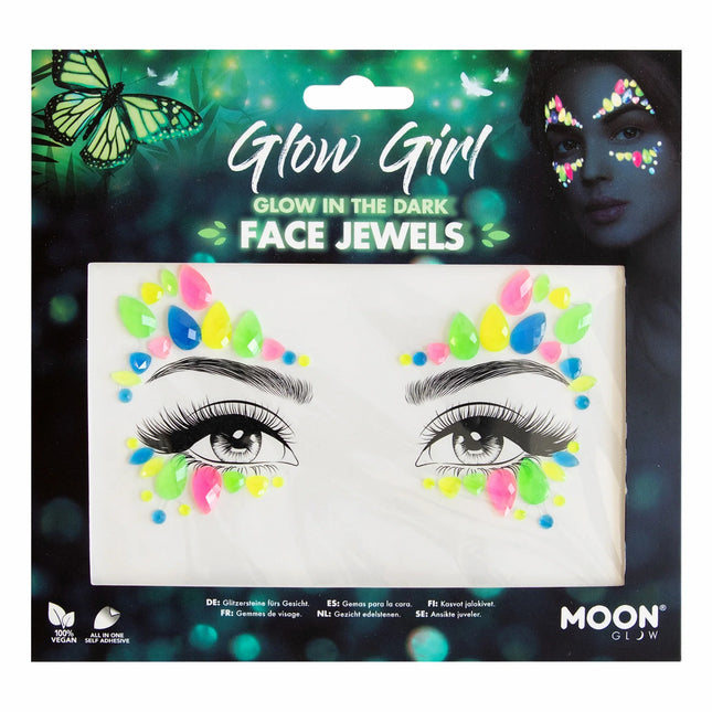 Gioielli per il viso Moon Glow Glow in the Dark Ragazza luminosa