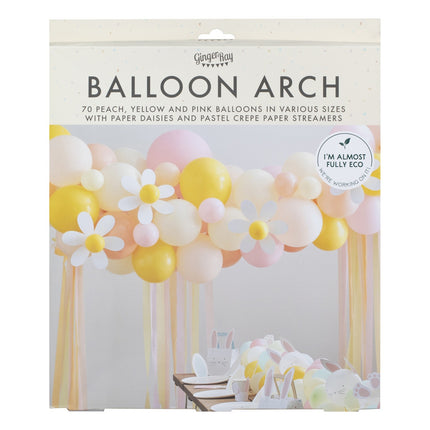 Arco di palloncini Fiori pastello