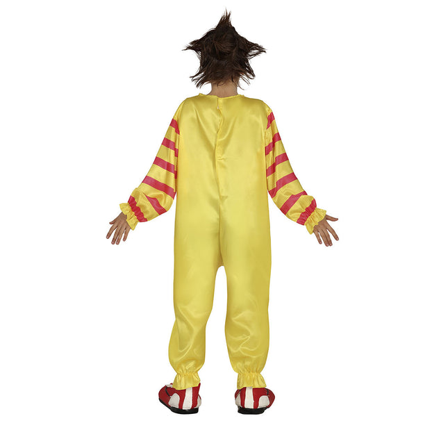 Costume di Halloween da clown dell'orrore per bambino giallo