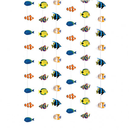 Decorazione appesa Hawaii Pesce 2,1 m 6 pezzi