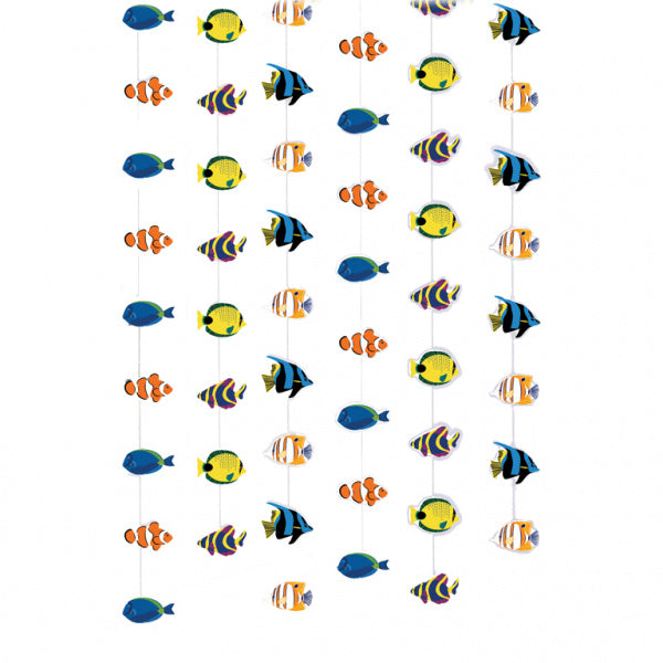 Decorazione appesa Hawaii Pesce 2,1 m 6 pezzi