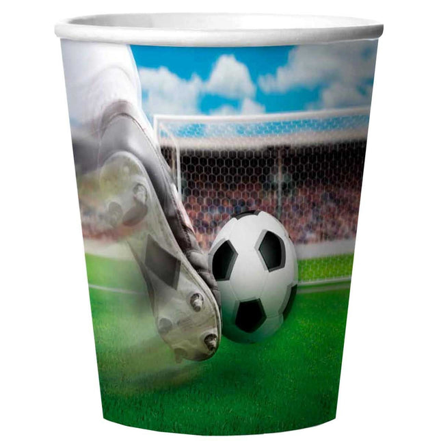 Tazze da calcio 3D in plastica 250ml 4pz