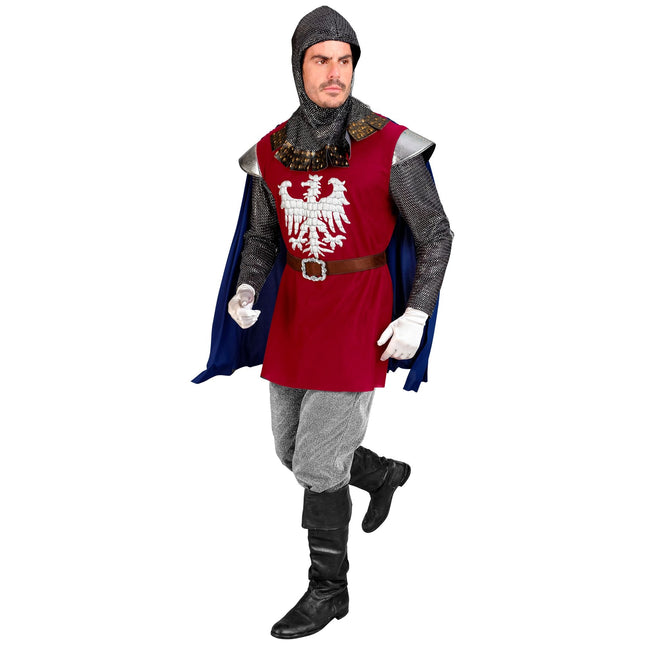 Costume da cavaliere da uomo con cappuccio