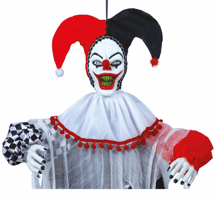 Decorazione di Halloween appesa Clown 1,2 m