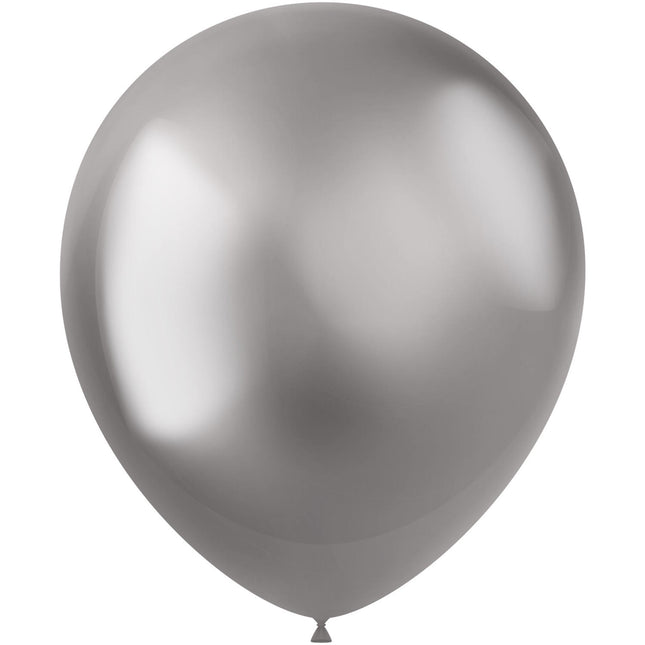 Palloncini argento cromo 33cm 10pz