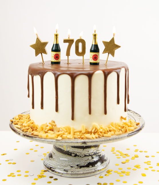 Candele 70 anni Champagne 17,5 cm