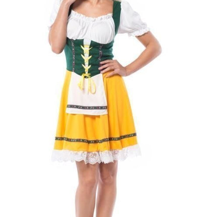 Abito Dirndl Oktoberfest Giallo Verde