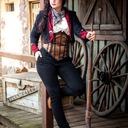 Costume da cowboy donna 3 pezzi