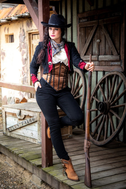 Costume da cowboy donna 3 pezzi