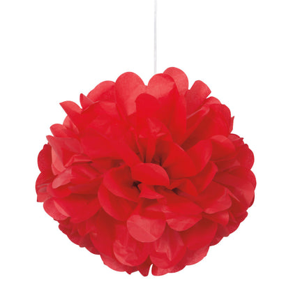 Pompon rosso 20 cm 3 pezzi