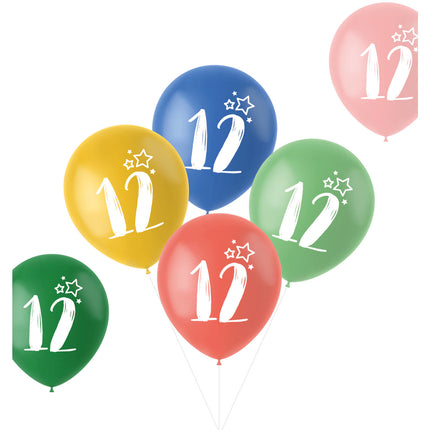 Palloncini 12 anni colorati 33cm 6pz