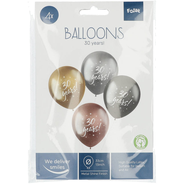 Palloncini 30 anni 33cm 4pz