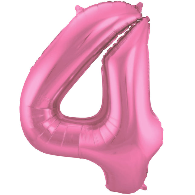 Palloncino Foil Figura 4 Matt Pink XL 86cm vuoto