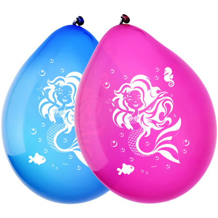 Palloncini a forma di sirena 30cm 8pz