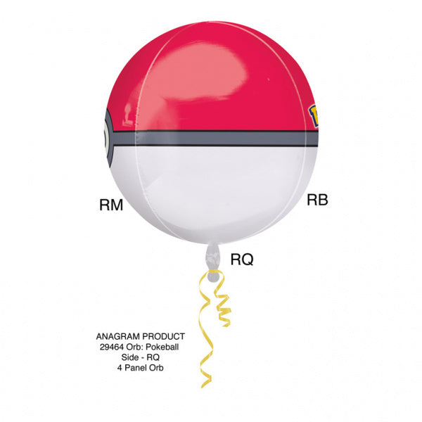 Palloncino ad elio Pokemon Pokeball 40 cm vuoto