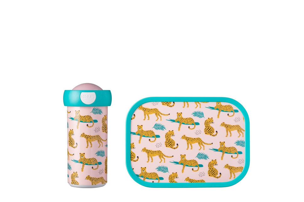 Tazza per la scuola Lunchset Campus+Lunchbox Leopard