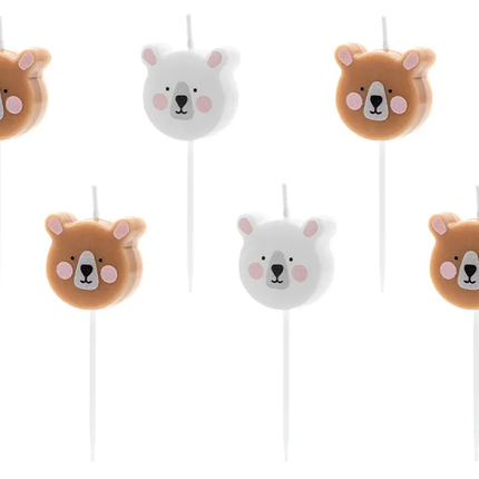 Candele Orso 3cm 6pz