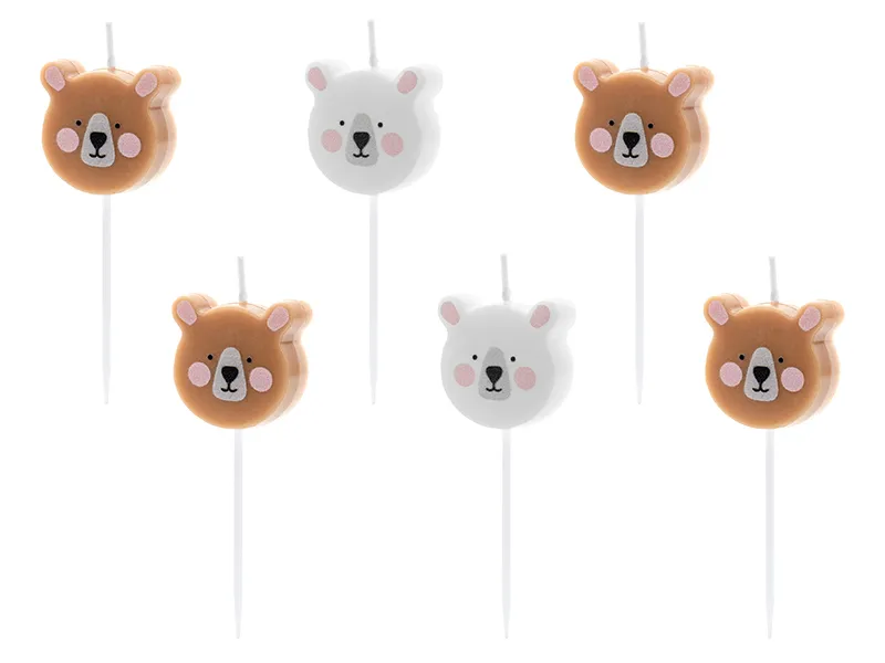 Candele Orso 3cm 6pz