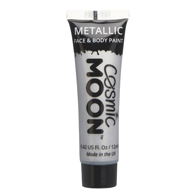 Cosmic Moon Metallic Face Paint Argento 12ml