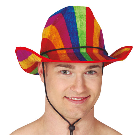 Cappello da cowboy multicolore