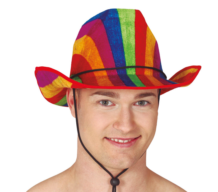 Cappello da cowboy multicolore