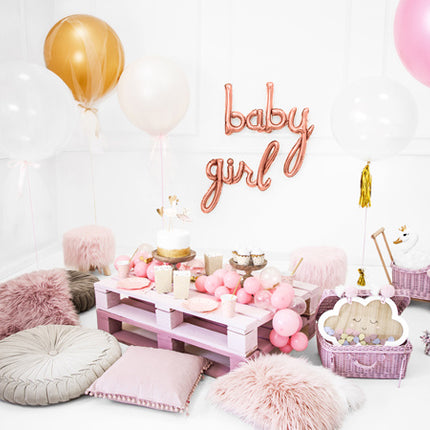 Set di palloncini a forma di lettera Baby Rose Gold vuoti da 75,5 cm