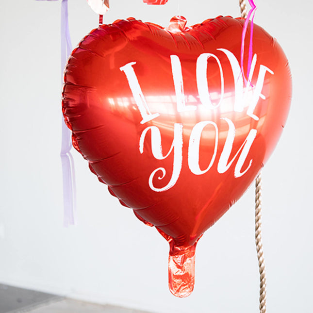 Palloncino ad elio Cuore Ti Amo Rosso Vuoto 45cm