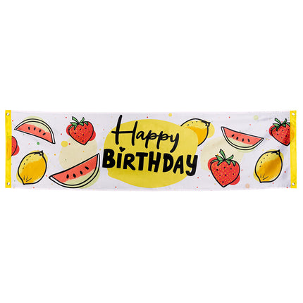 Striscione Buon Compleanno Frutta 1,8m