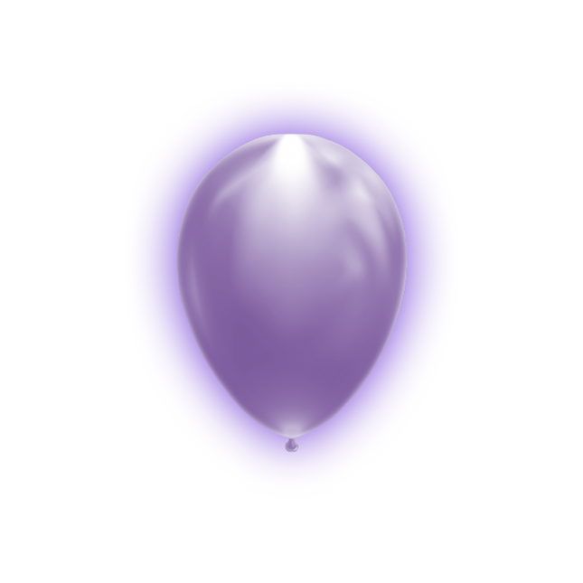 Palloncini a led viola 26cm 5pz