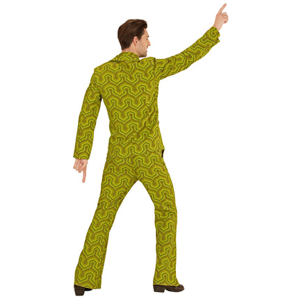 Costume Disco 70S Uomo Verde