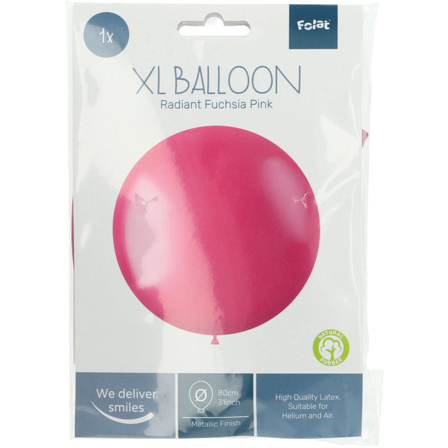 Palloncino fucsia metallizzato rosa fucsia 80 cm