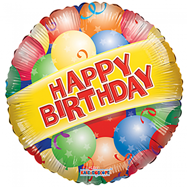 Palloncino ad elio Happy Birthday Banner 45cm vuoto