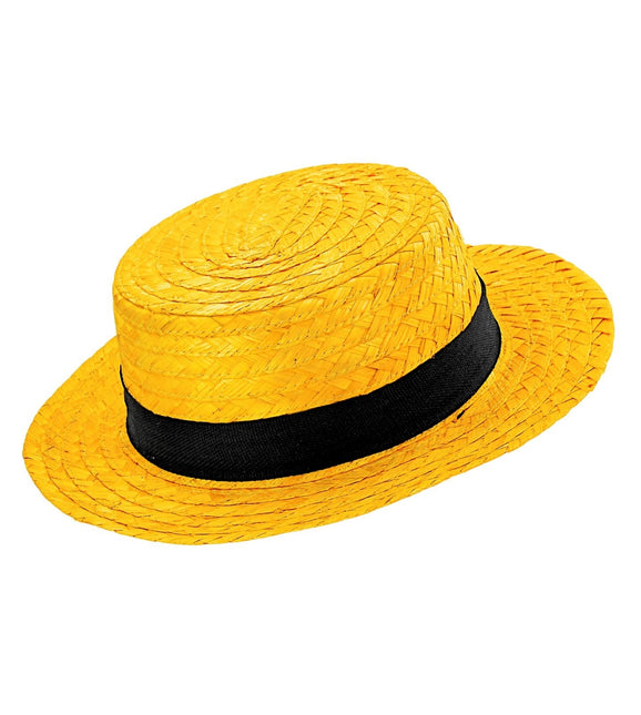 Cappello giallo con fascia nera