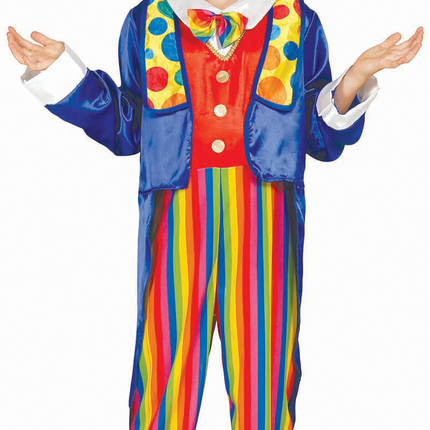 Costume da clown colorato per bambino