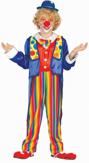 Costume da clown colorato per bambino