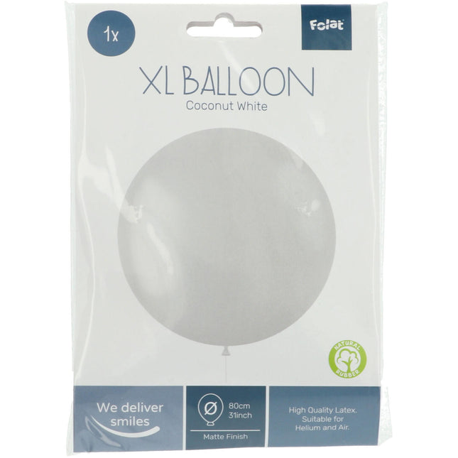 Palloncino Bianco Cocco 80cm