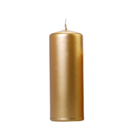 Candela smussata oro metallizzato 15 cm 6 pezzi