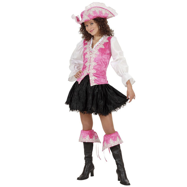 Costume da pirata donna rosa