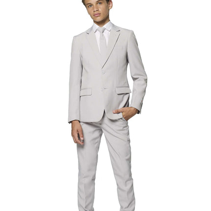 Ragazzo in abito grigio adolescente OppoSuits