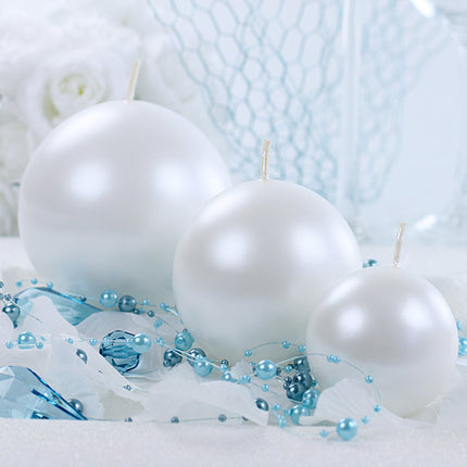 Candele Globe Pearl Metallic 8cm 6pz