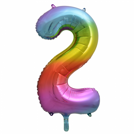 Palloncino Foil Figura 2 Rainbow XL 86cm vuoto