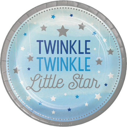 Piatti blu Twinkle Twinkle Little Star 23 cm 9 pezzi