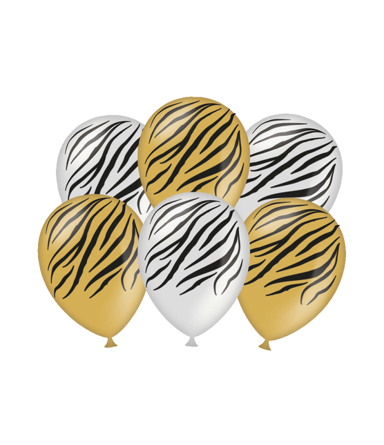 Palloncini Zebra 30cm 6pz