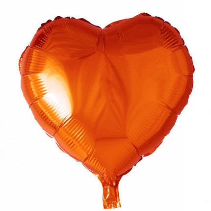 Palloncino ad elio Cuore Arancione 46cm vuoto