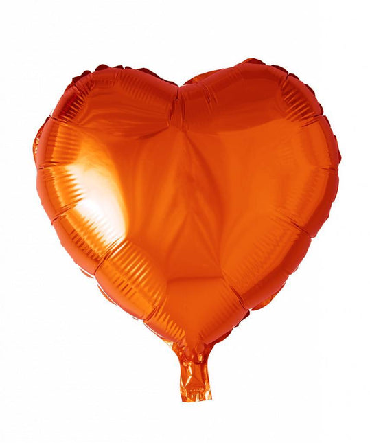 Palloncino ad elio Cuore Arancione 46cm vuoto