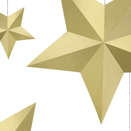 Decorazione Stelle Oro 6 pezzi